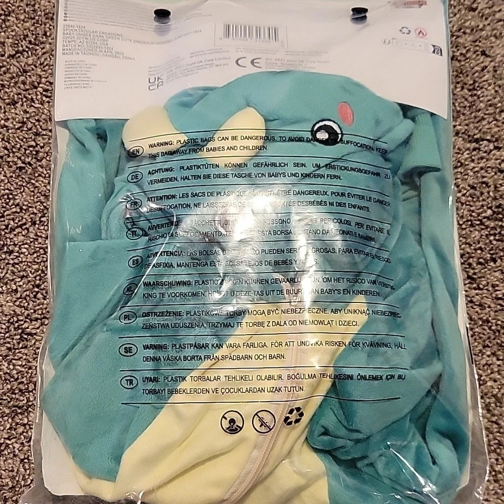 Spooktacular Creations Baby Dinosaur Costume Dinosaur Onesie New 18-24 Months